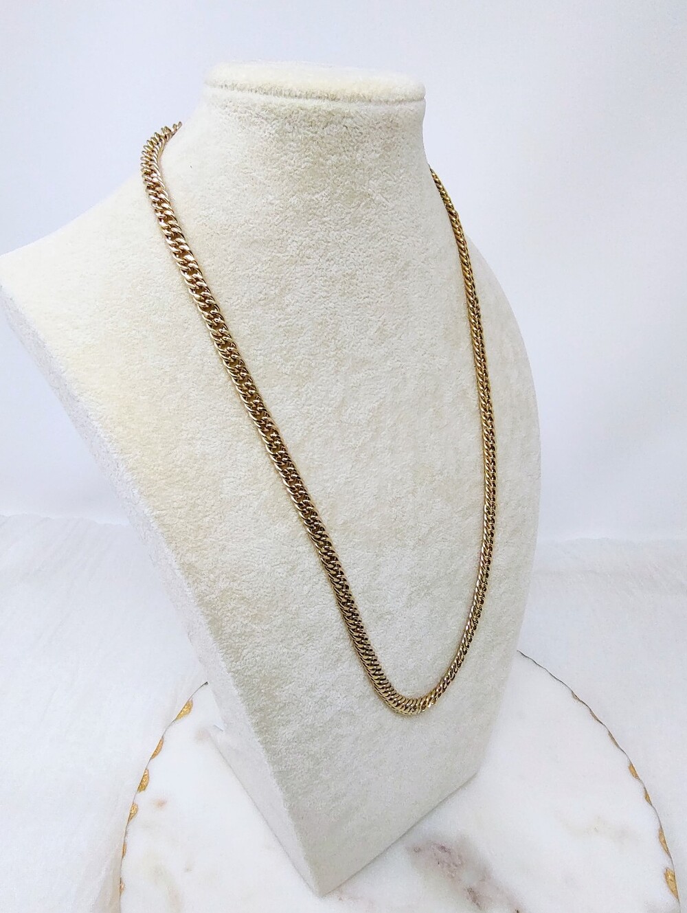 Gold-Tone Curb Chain Necklace